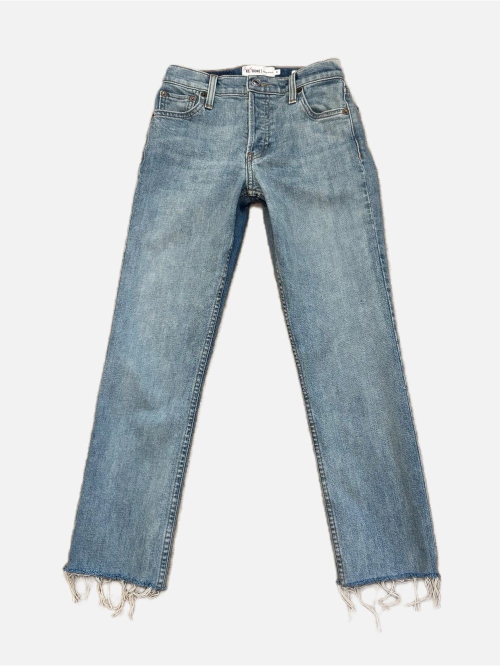 Re/Done x Cindy Crawford The Crawford Stretch Light Wash Denim Jeans Size 23